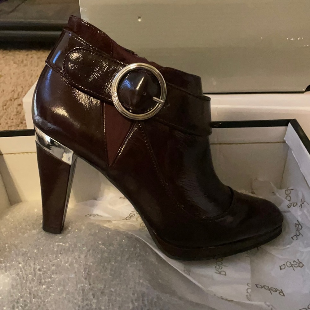 Reba- Burgundy Ankle Boots-Size 7 1/2